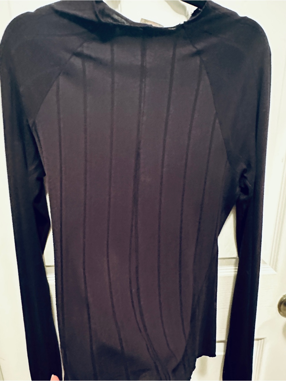 Free People Women's Black Long-Sleeve muck Neck Top